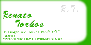 renato torkos business card